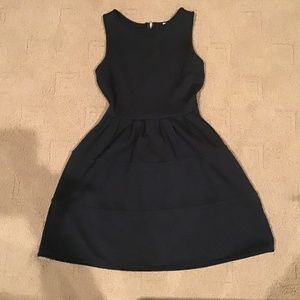 Alya Black Fit and Flare dress